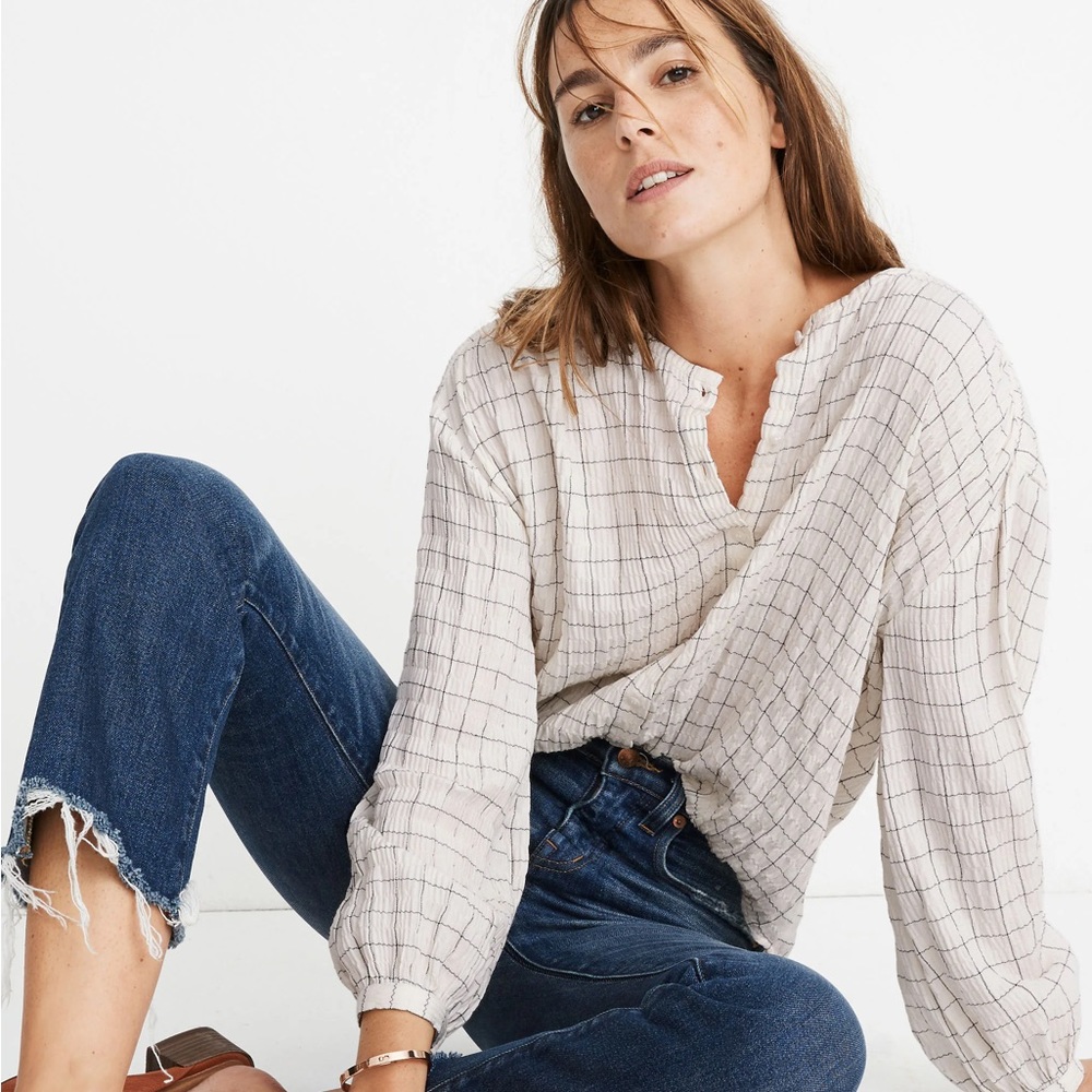 Madewell Meadow Shirt in Windowpane